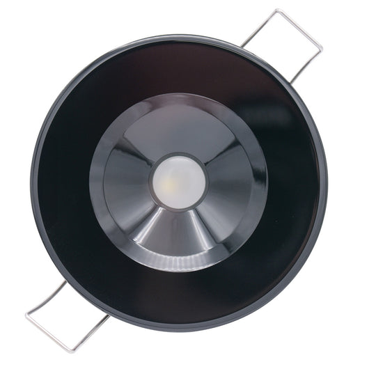Lumitec Illusion Flush Mount LED Down Light  Warm White  Dimming  Black Housing 117159