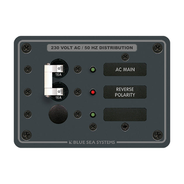 Blue Sea 8129 AC Main  Branch ASeries Toggle Circuit Breaker Panel 230V  Main  1 Position 8129
