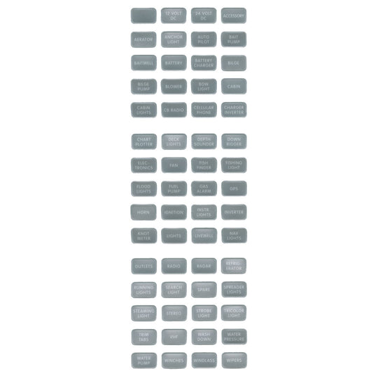 Blue Sea 8217 Grey Small Format Label Kit  60 Labels 8217