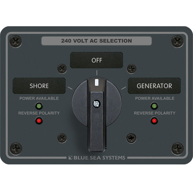 Blue Sea 8363 AC Rotary Switch Panel 65 Ampere 2 Positions  OFF 3 Pole 8363