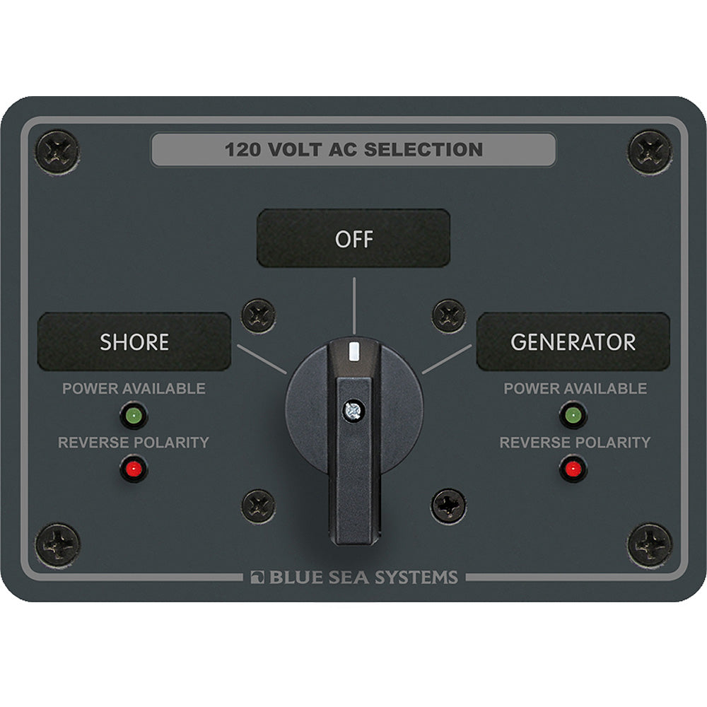 Blue Sea 8367 AC Rotary Switch Panel 30 Ampere 2 Positions  OFF 2 Pole 8367