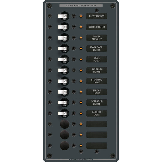 Blue Sea 8376 Panel DC 13 Position Vertical 8376