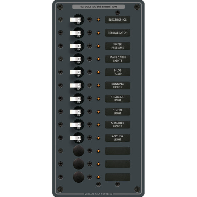 Blue Sea 8376 Panel DC 13 Position Vertical 8376