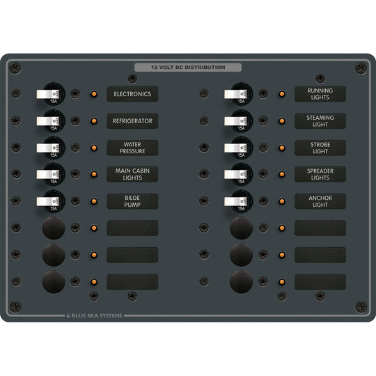 Blue Sea 8377 Panel DC 16 Position 8377