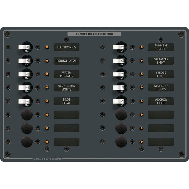 Blue Sea 8377 Panel DC 16 Position 8377