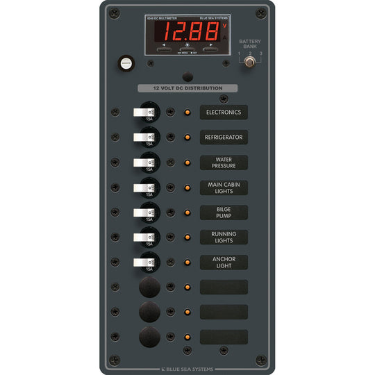 Blue Sea 8402 DC 10 Position wMultiFunction Meter 8402
