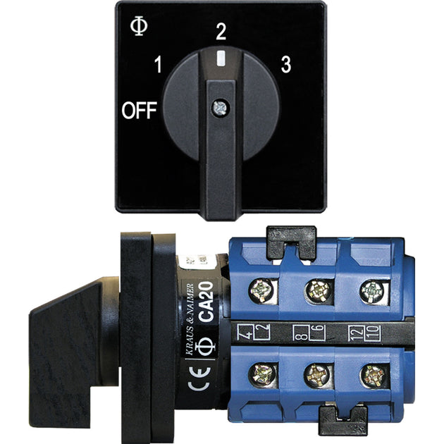 Blue Sea 9010 Switch AV 120VAC 32A OFF 3 Positions 9010
