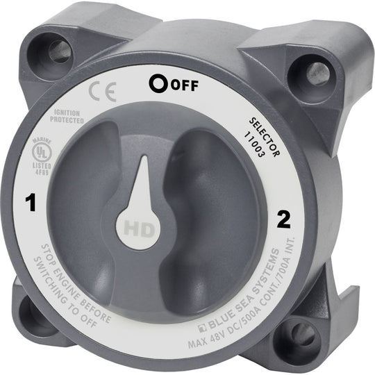 Blue Sea 11003 HDSeries Battery Switch wAlternator Field Disconnect  3Position 11003