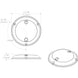 Lumitec TouchDome  Dome Light  Polished SS Finish  2Color WhiteBlue Dimming 101097