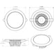 Lumitec Mirage  Flush Mount Down Light  Glass FinishWhite Bezel  Warm White Dimming 113129
