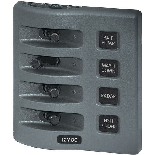 Blue Sea 4305 WeatherDeck 12V DC Waterproof Switch Panel  4 Posistion 4305