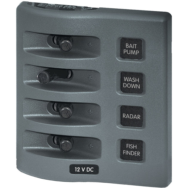 Blue Sea 4305 WeatherDeck 12V DC Waterproof Switch Panel  4 Posistion 4305