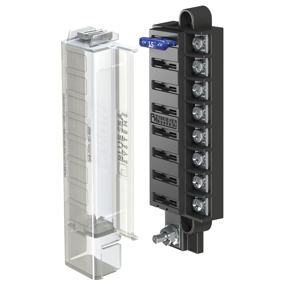 Blue Sea 5046 ST Blade Compact Fuse Blocks  8 Circuits wCover 5046