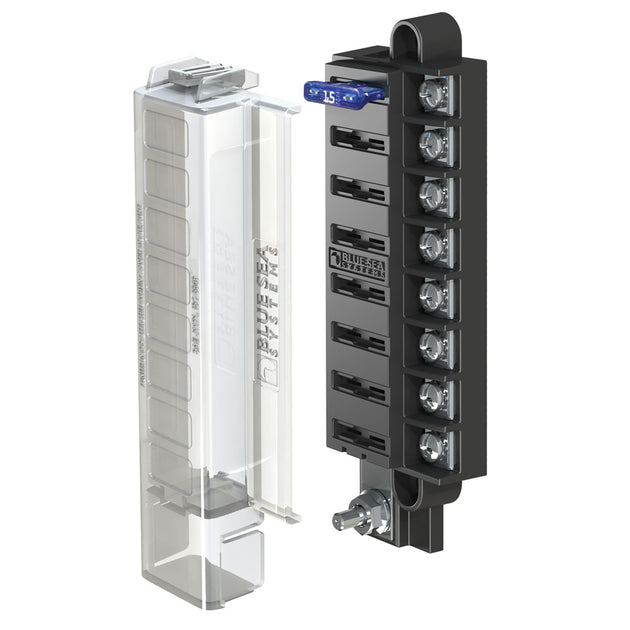 Blue Sea 5046 ST Blade Compact Fuse Blocks  8 Circuits wCover 5046