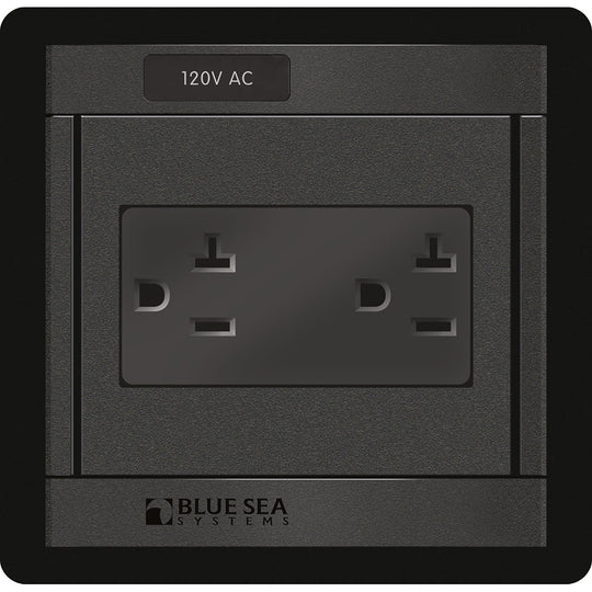 Blue Sea 1479 360 Panel  120V AC DUal Outlet 1479