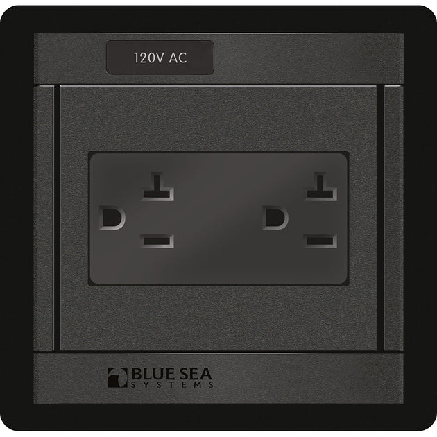Blue Sea 1479 360 Panel  120V AC DUal Outlet 1479
