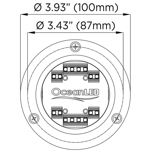 OceanLED Sport S3166S Underwater LED Light  Ultra White 012102W