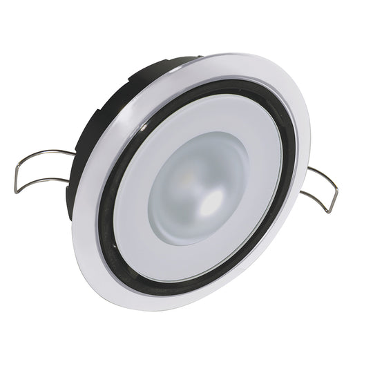 Lumitec Mirage Positionable Down Light  Spectrum RGBW Dimming  White Bezel 115127