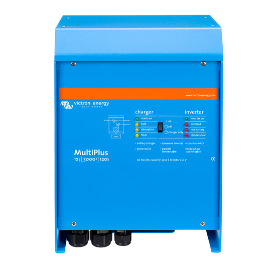 Victron MultiPlus InverterCharger 12VDC  3000VA  120VAC w 120AMP Charger  50AMP Transfer Switch  UL Approved