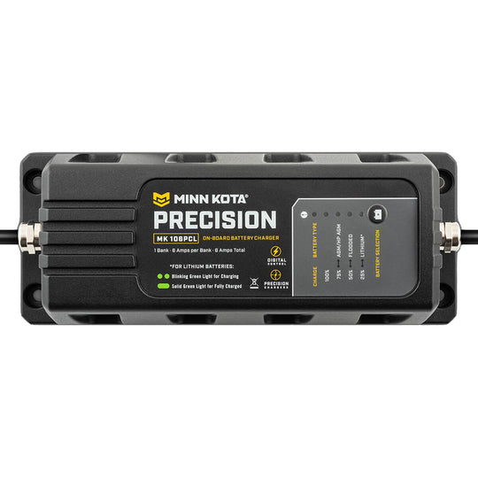 Minn Kota OnBoard Precision Charger MK106 PCL 1 Bank x 6 AMP LI Optimized Charger 1831061