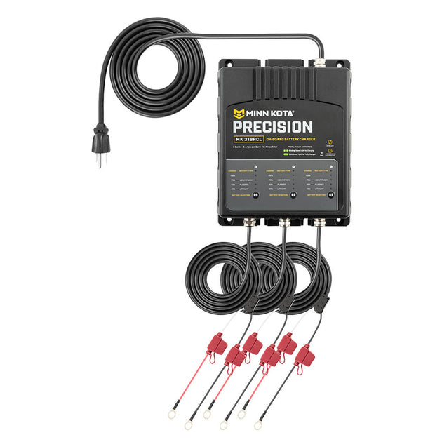 Minn Kota OnBoard Precision Charger MK318 PCL 3 Bank x 6 AMP LI Optimized Charger 1833181