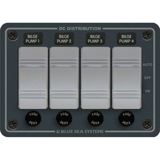 Blue Sea 8666 Contura 4 Bilge Pump Control Panel  8666