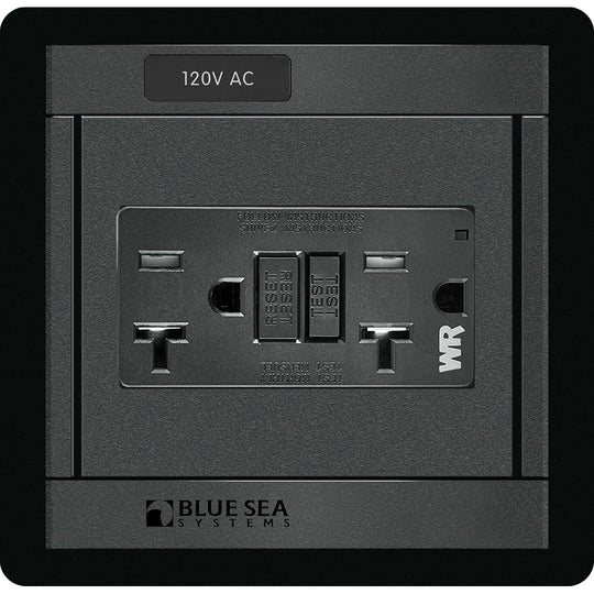 Blue Sea 1499  360 Panel  120V AC GFCI Dual Outlet 1499