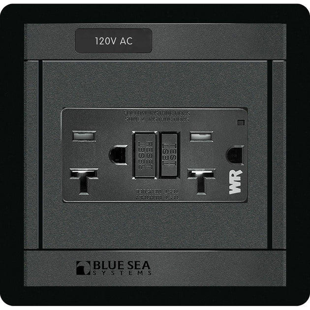 Blue Sea 1499  360 Panel  120V AC GFCI Dual Outlet 1499