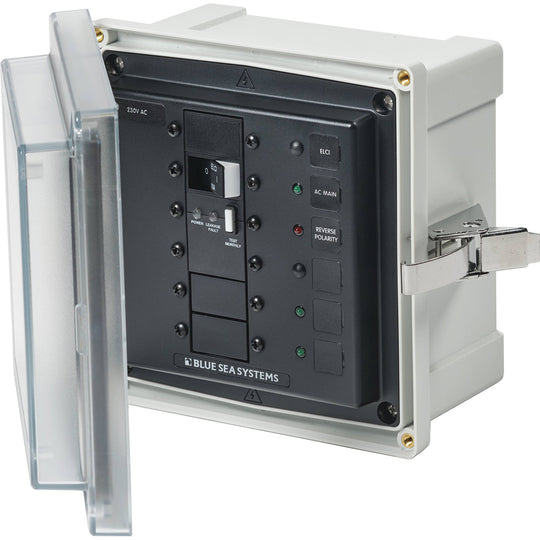 Blue Sea 3121  SMS Panel Enclosure wELCI 16A  3 Blanks  230V AC 3121