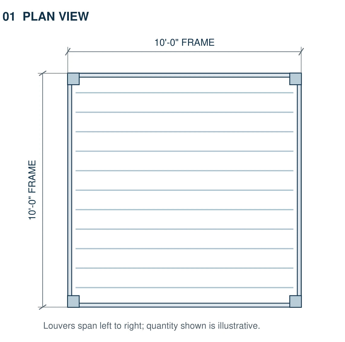 10 by 10 foot manufacturer plan drawing