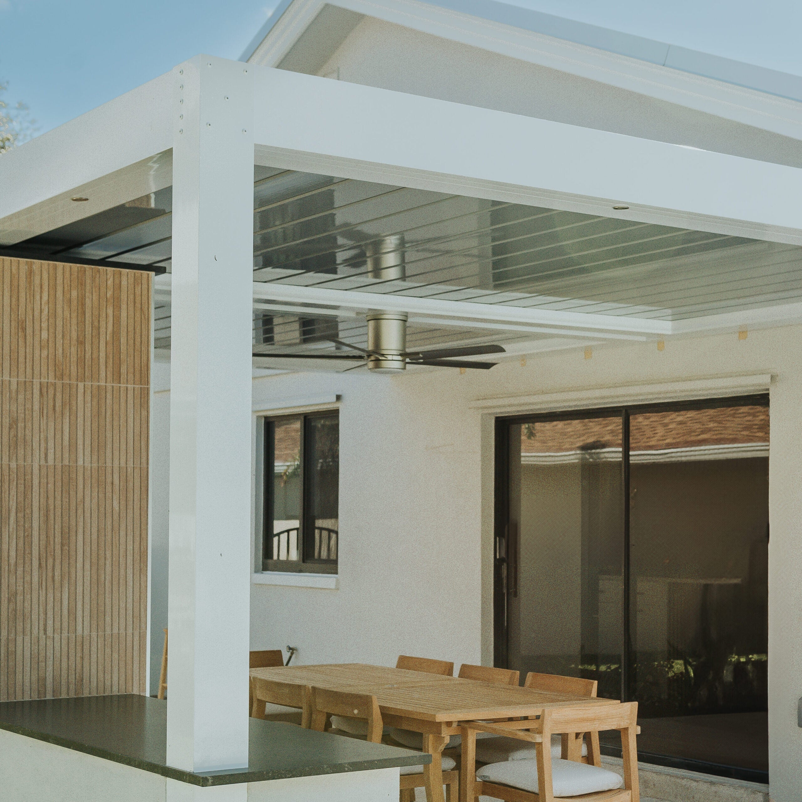 Aluminum frame and closed louvers